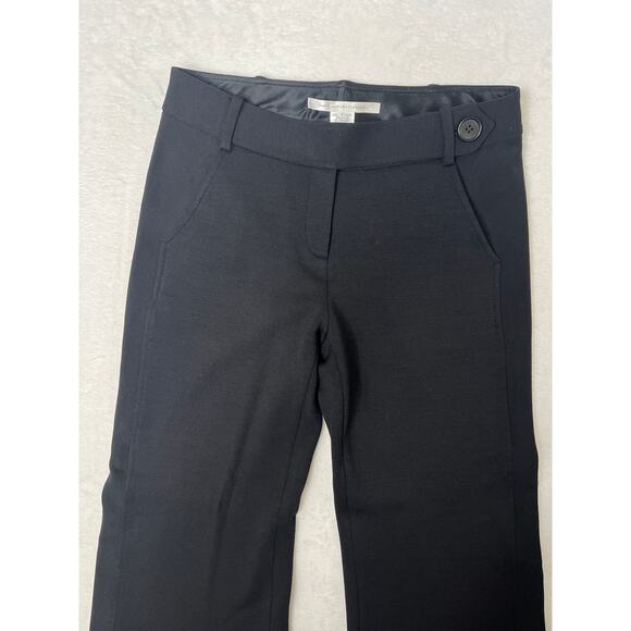 Diane Von Furstenberg Black Wool/Silk Lining Flare Pants Work City Preppy sz 4 - Picture 2 of 8